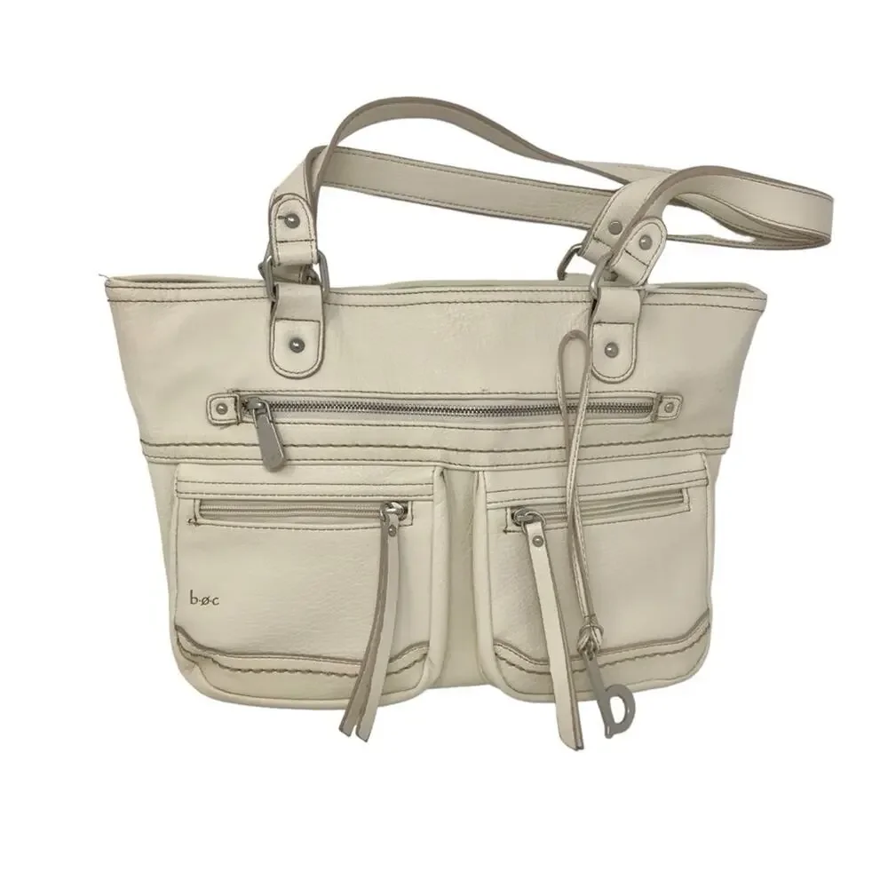 BOC Born Multi-pocket Purse Ivory Cream White Hobo Shoulder Bag